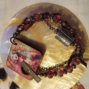 8.5”+ toggle bracelet with Anne Choi sterling bead.